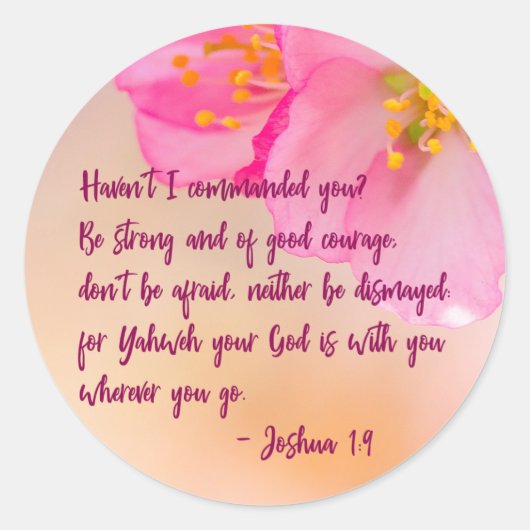 Sticker Rond Je Ne T'Ai Pas Commandé Christian Floral (Devant)