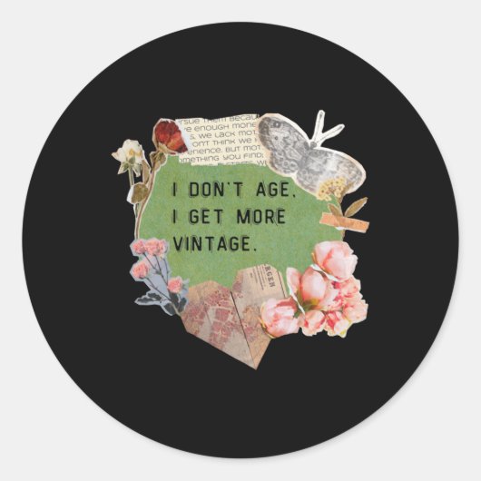 Sticker Rond Je ne vieillit pas (Devant)