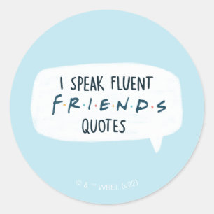 Sticker Rond Je parle des devis Fluent FRIENDS™