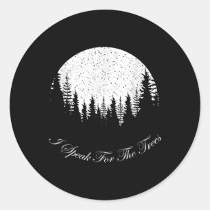 Sticker Rond Je Parle Pour Les Arbres Happy Jour des terres 202