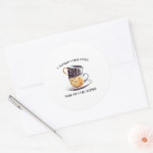 Sticker Rond Je Pensais Aimer Le Café (Enveloppe)