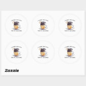 Sticker Rond Je Pensais Aimer Le Café (Feuille)