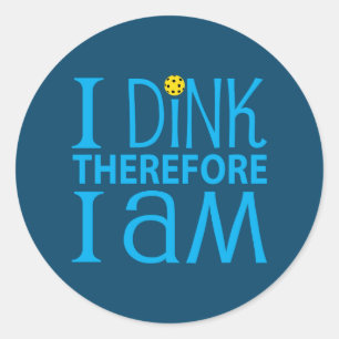 Sticker Rond Je Pense Donc Je Suis