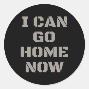 Sticker Rond Je Peux Aller À La Maison Maintenant Gym Entraînem