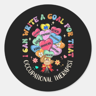 Sticker Rond Je Peux Écrire L'Objectif Pour Cette Thérapie Prof