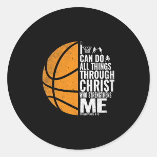 Sticker Rond Je peux faire toutes choses par Christ Dessin chré