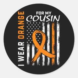 Sticker Rond Je Porte De L'Orange Pour Mon Écran De Sensibilisa