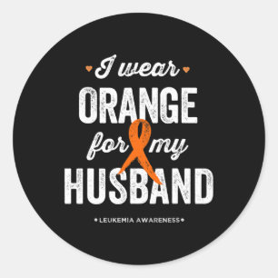 Sticker Rond Je Porte De L'Orange Pour Mon Mari