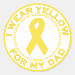 Sticker Rond Je Porte Du Jaune À Mon Père