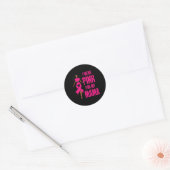 Sticker Rond Je Porte Du Rose Pour Ma Mama Black Woman Breight (Enveloppe)