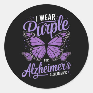 Sticker Rond Je Porte Du Violet Pour Les Heimers De Sensibilisa