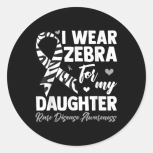 Sticker Rond Je Porte Du Zèbre Pour Ma Fille Des Défenseurs De 