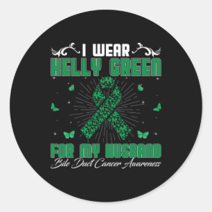 Sticker Rond Je Porte Kelly Green Pour Mon Mari Bile Ducky Canc