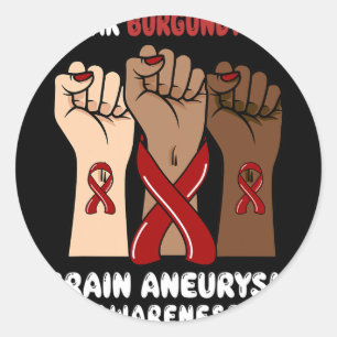 Sticker Rond Je porte la Bourgogne pour la sensibilisation à l'