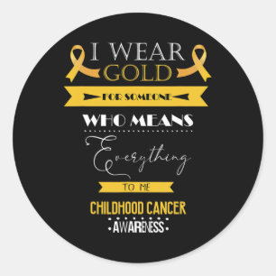 Sticker Rond Je porte la conscience du cancer infantile pour qu