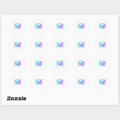 Sticker Rond Je Porte le & Turquoise; Purple Suicide Prevent (Feuille)