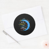 Sticker Rond Je porte le bleu (Enveloppe)