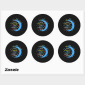 Sticker Rond Je porte le bleu (Feuille)