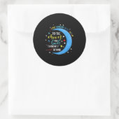 Sticker Rond Je porte le bleu (Sac)