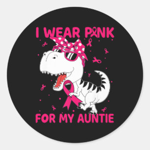 Sticker Rond Je Porte Le Rose Pour Ma Tante Sensibilisation Au 