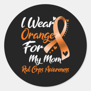Sticker Rond Je Porte L'Orange Pour Ma Maman Rsd Crps Sensibili