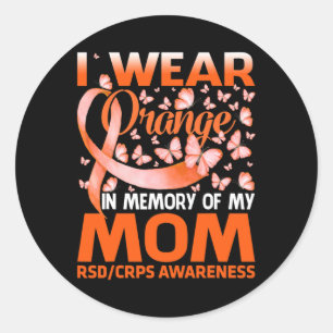 Sticker Rond Je Porte L'Orange Pour Ma Mère Rsd Crps Sensibilis