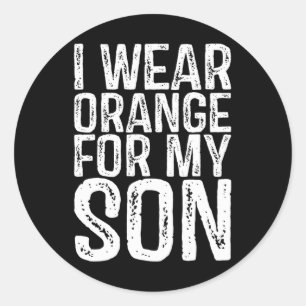 Sticker Rond Je Porte L'Orange Pour Mon Fils Sensibiliser À La 