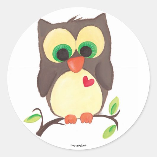 Sticker Rond "Je porte mon coeur sur ma manche" (Devant)