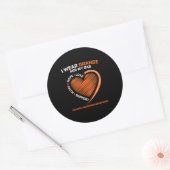 Sticker Rond Je Porte Orange Pour Mon Père (Enveloppe)