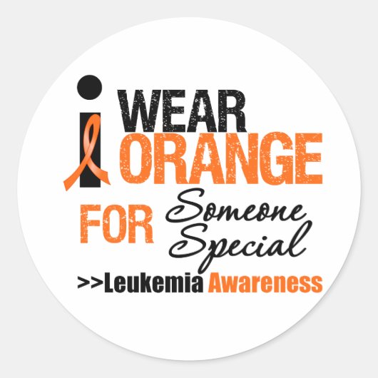 Sticker Rond Je Porte Orange Pour Quelqu'Un Spécial (Devant)