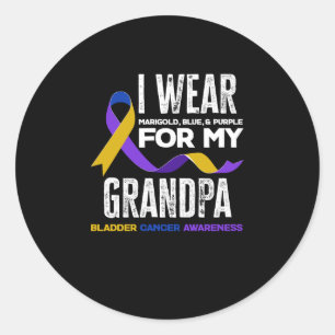 Sticker Rond Je Porte Pour Mon Grand-Père La Sensibilisation Au