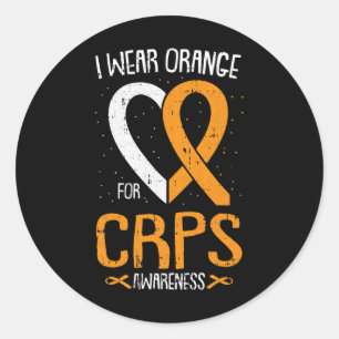 Sticker Rond Je porte un complexe de sensibilisation à l'Orange