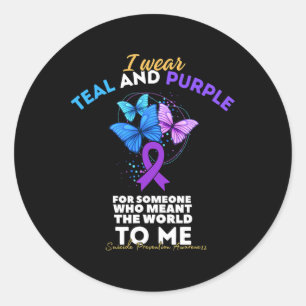 Sticker Rond Je Porte Un Oeil Pour Quelqu'Un Qui Veut Dire "San