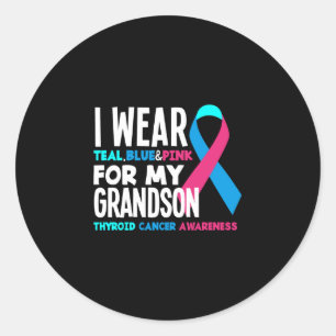 Sticker Rond Je Porte Une Sensibilisation À Mon Petit-Fils Pour