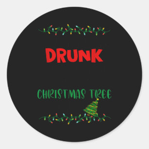 Sticker Rond Je pourrais me saouler et installer mon sapin de N