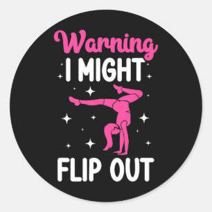 Sticker Rond Je pourrais perdre la tête Cheerleader Cheerleadin