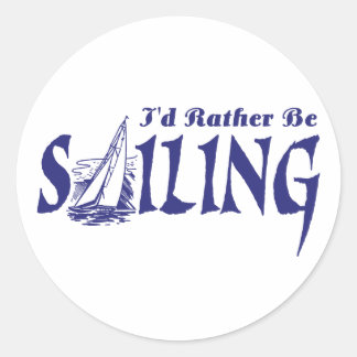 Sticker Rond Je préfère naviguer
