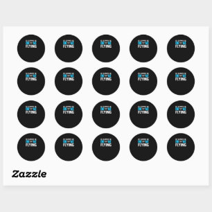 Sticker Rond Je préférerais être drone volant