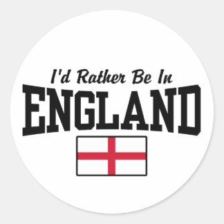 Sticker Rond Je préférerais être en Angleterre