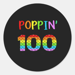 Sticker Rond Je Presse Mon Chemin À Travers 100 Jours D'École