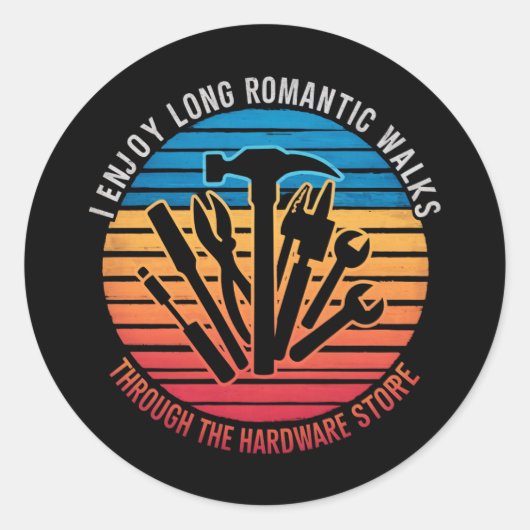 Sticker Rond Je Profite De Longues Promenades Romantiques À Tra (Devant)