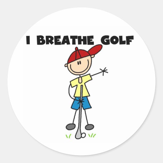 Sticker Rond Je respire Golf (Devant)