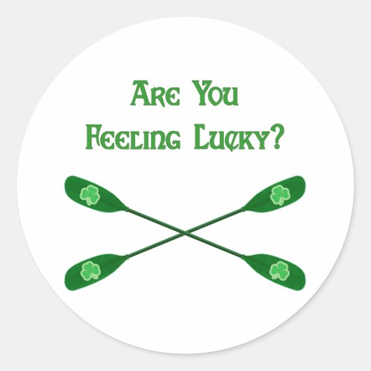 Sticker Rond Je ressens Lucky Kayak (Devant)