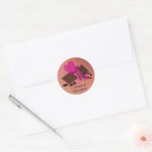 Sticker Rond Je rêve de chocolat (Enveloppe)
