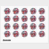 Sticker Rond Je rêve.. Noël (Feuille)