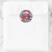 Sticker Rond Je rêve.. Noël (Sac)