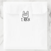 Sticker Rond Je Rock ! (Sac)