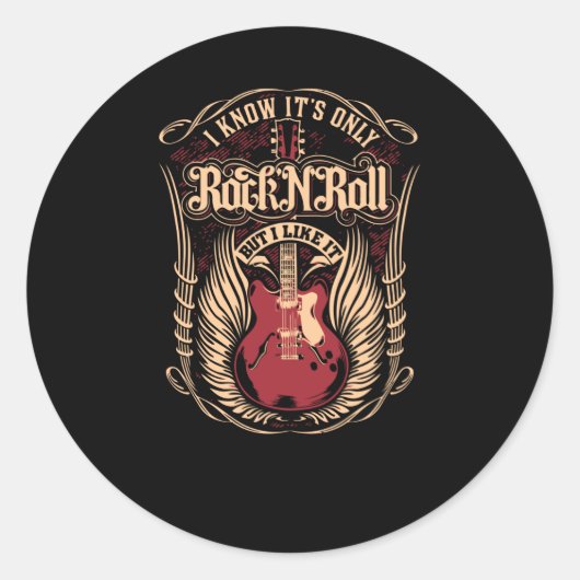 Sticker Rond Je sais que c'est que Rock n Roll (Devant)