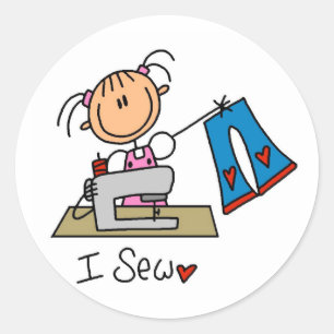 Sticker Rond Je scie des t-shirts et des cadeaux