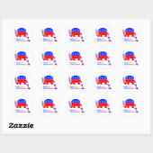 Sticker Rond Je Sens Un Démocrate (Feuille)